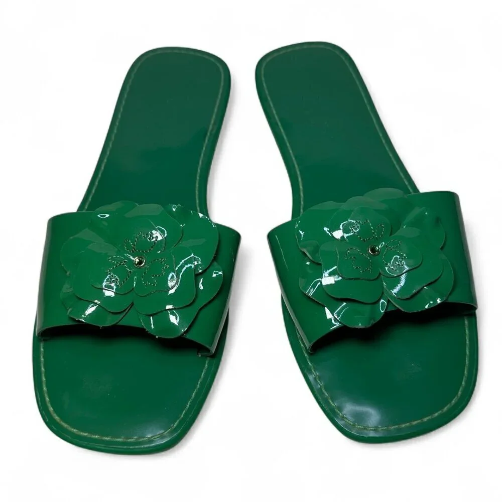 KATE SPADE Santana Slide Sandal, Green Bean, Size 7, NWOB - Picture 3 of 13